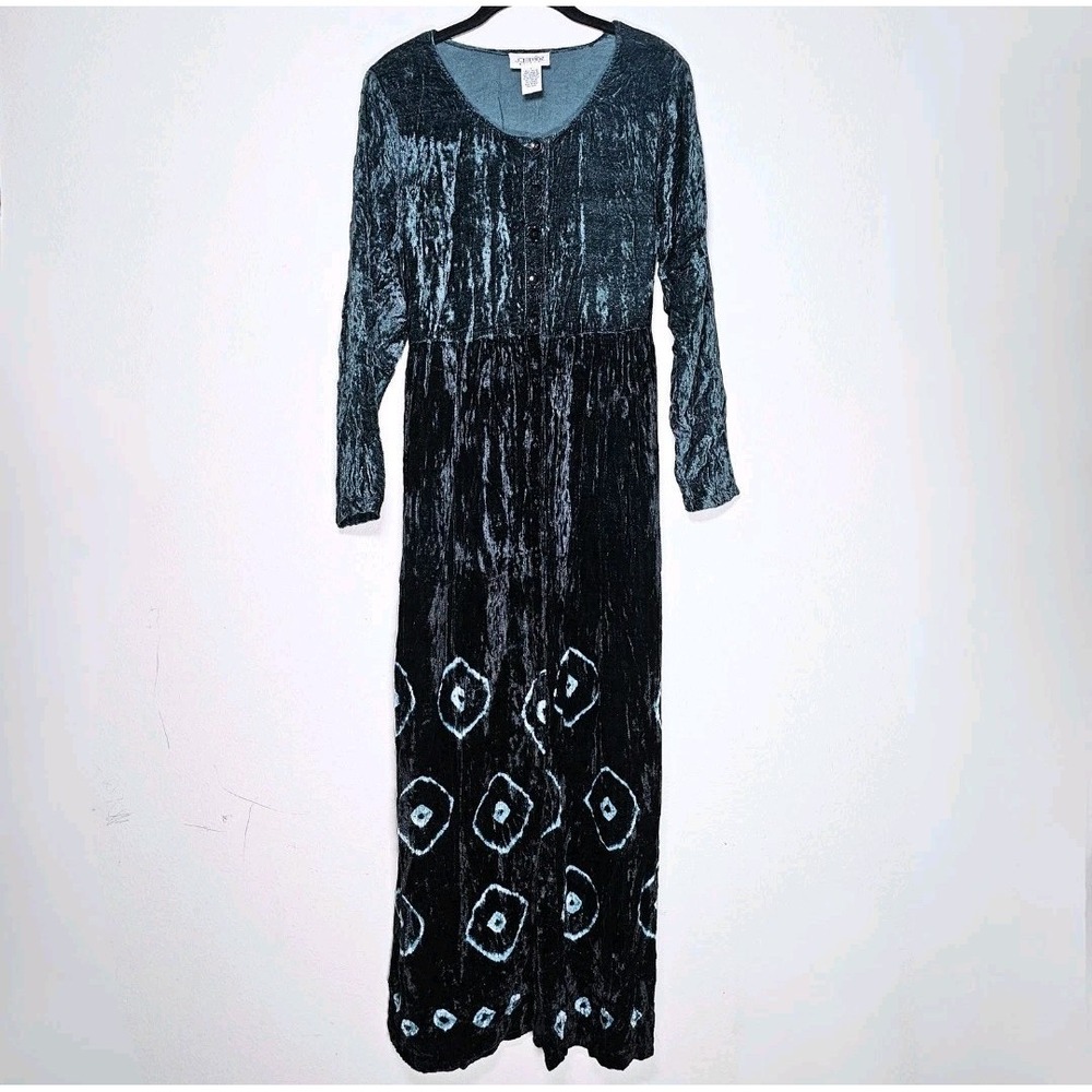 Jasmine By KVM Womens Small Blue‎ Velvet Fairy Whimsigoth Dress Vintage Witchy